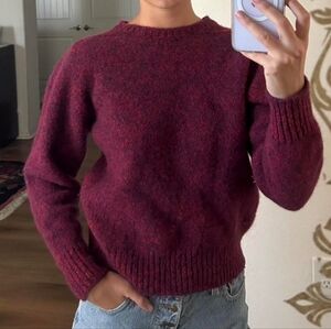 Vintage GAP Women's Maroon Crew Neck Sweater